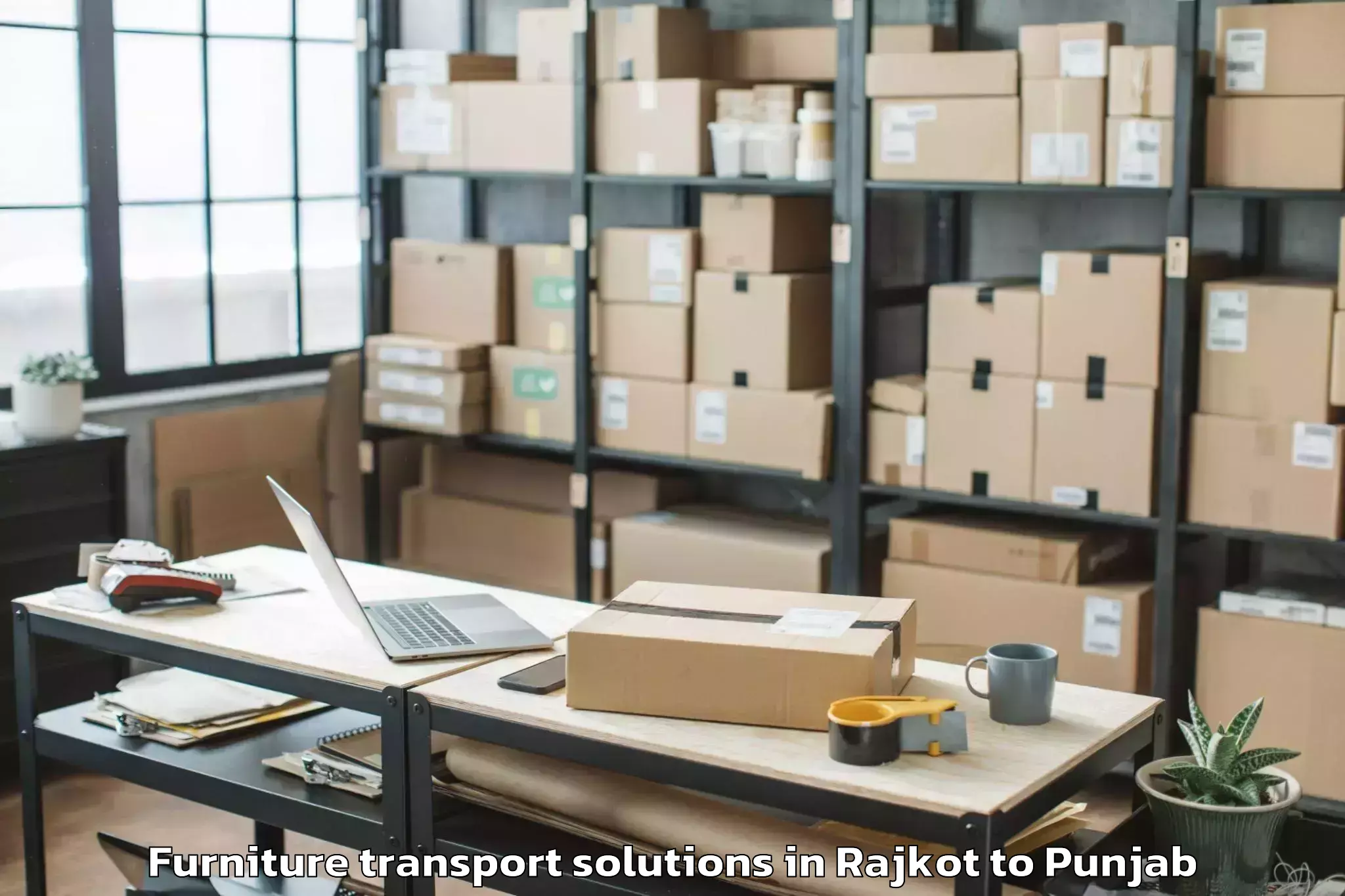 Book Rajkot to Mall Of Amritsar Furniture Transport Solutions Online